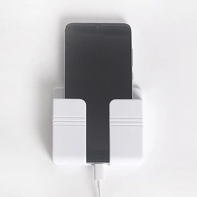 Self-Adhesive Phone Holder Wall Mounted TV Remote Storage Holder without Hole - Gold