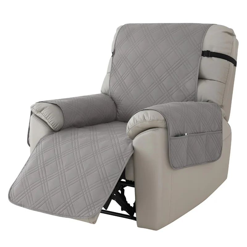 Rekliner sofföverdrag med skydd mot spill Sofföverdrag Kudde Möbelprotector - Ljusgrå