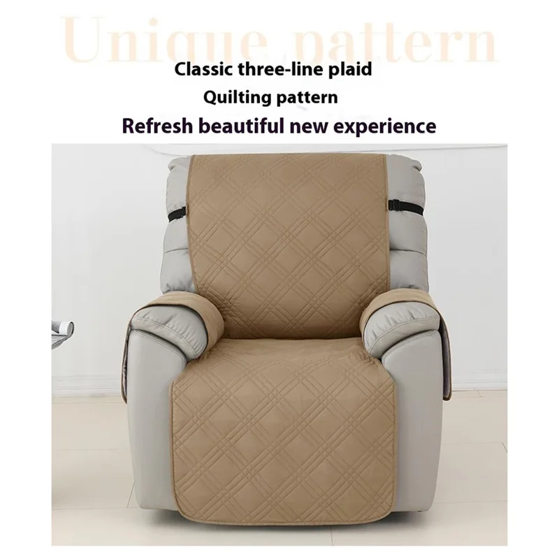 Rekliner sofföverdrag med skydd mot spill Sofföverdrag Kudde Möbelprotector - Ljusgrå