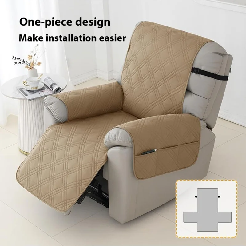Rekliner sofföverdrag med skydd mot spill Sofföverdrag Kudde Möbelprotector - Ljusgrå