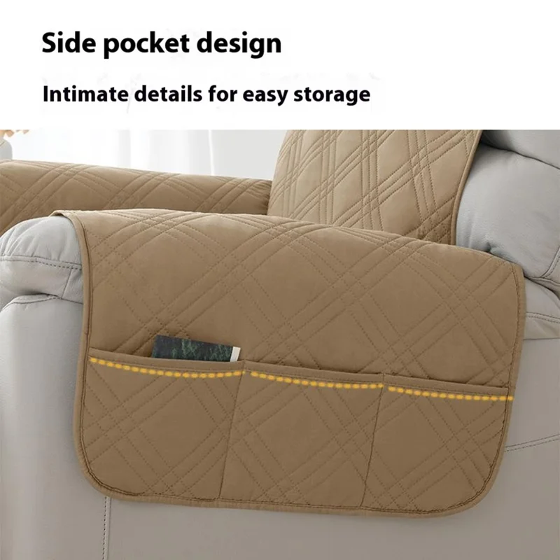 Rekliner sofföverdrag med skydd mot spill Sofföverdrag Kudde Möbelprotector - Ljusgrå