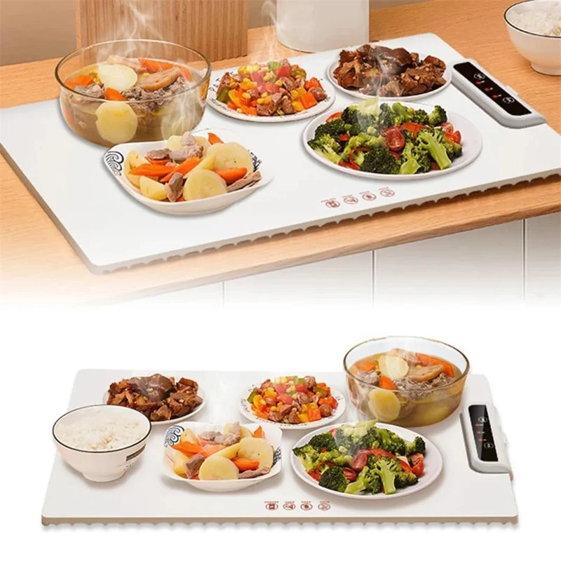 3 Temperature Settings Food Warmer Rollable Electric Warming Tray for Gatherings / Parties / Everyday, EU Plug