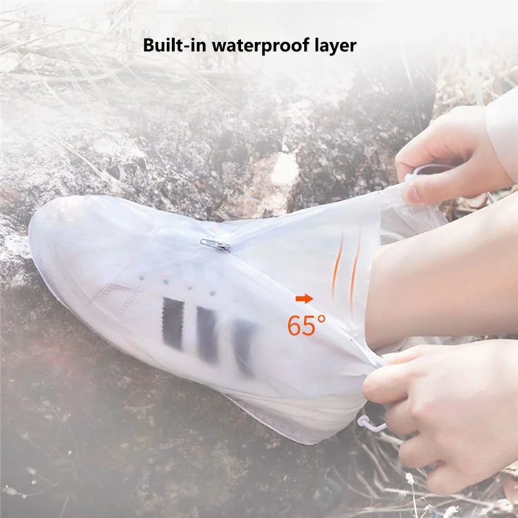 1 Pair Waterproof Shoe Covers Non-Slip PVC Shoe Protectors - For Size 45-46
