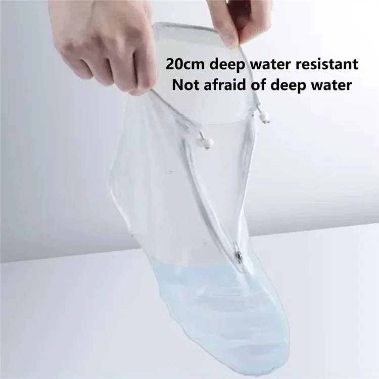 1 Pair Waterproof Shoe Covers Non-Slip PVC Shoe Protectors - For Size 45-46
