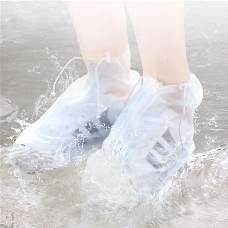 1 Pair Waterproof Shoe Covers Non-Slip PVC Shoe Protectors - For Size 45-46
