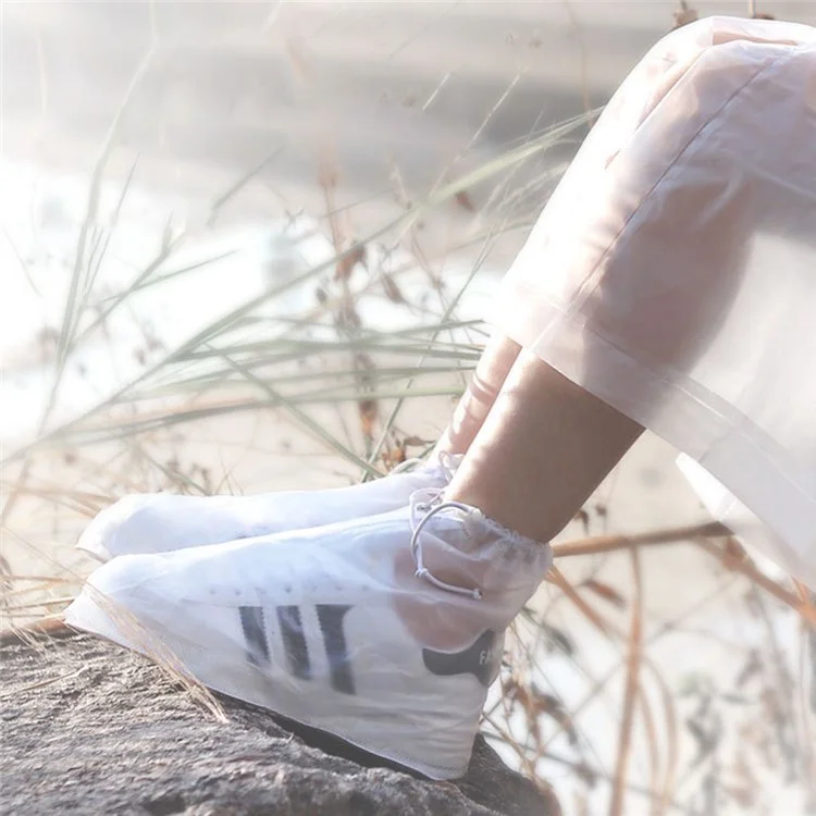 1 Pair Waterproof Shoe Covers Non-Slip PVC Shoe Protectors - For Size 45-46