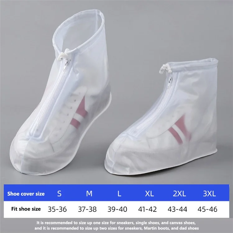 1 Pair Waterproof Shoe Covers Non-Slip PVC Shoe Protectors - For Size 45-46