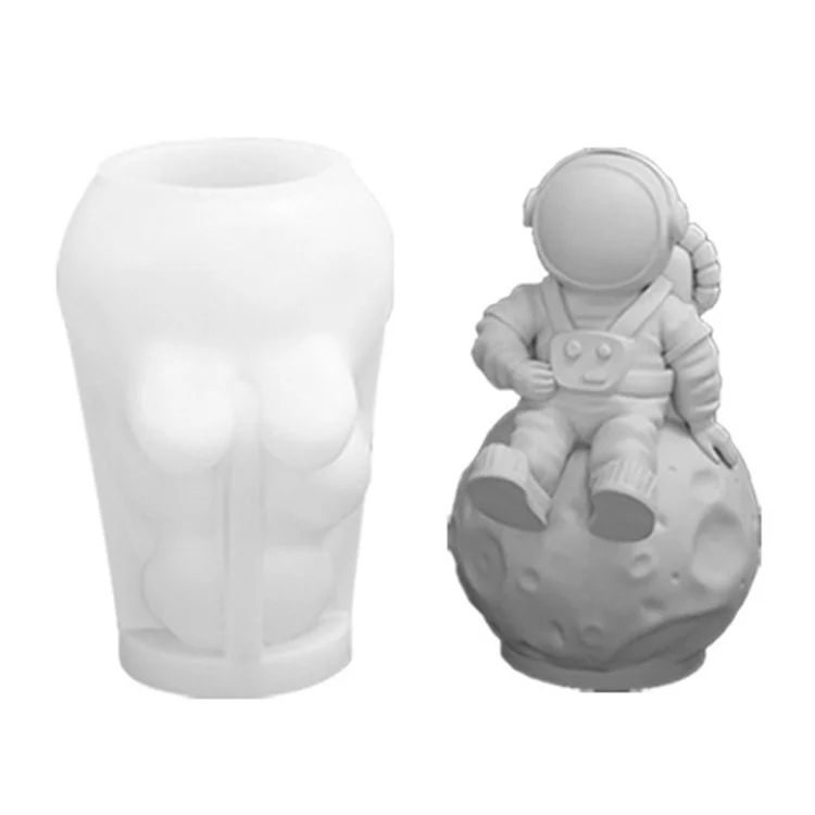 A101C-12 Astronaut Planet Form DIY Silikon Fondant Form Kuchendekorationswerkzeug (BPA-frei, keine FDA)