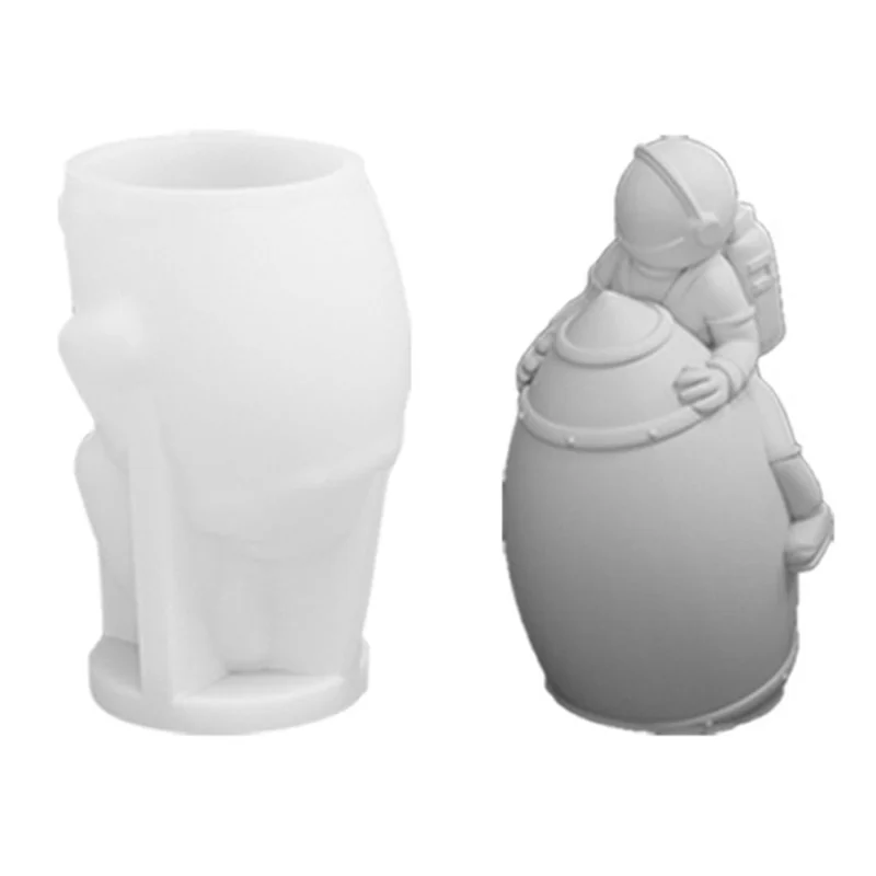 A101C-11 Astronaut Rocket Shape DIY Silicone Fondant Mold Cake Decorating Tool (BPA Free, No FDA)