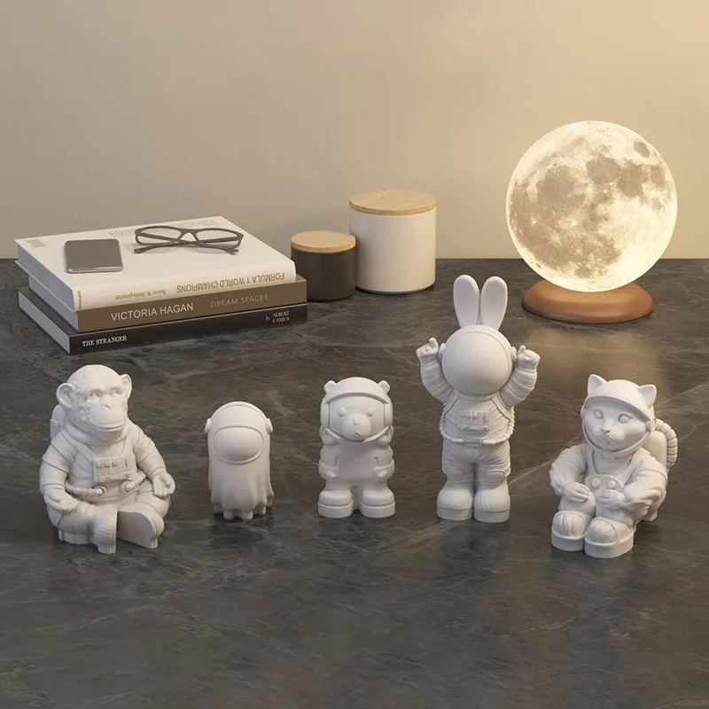 A101C-11 Astronaut Rocket Shape DIY Silicone Fondant Mold Cake Decorating Tool (BPA Free, No FDA)