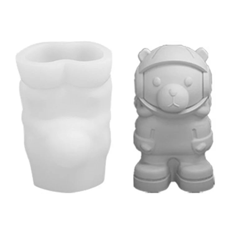 A101C-9 Weltraum-Bären-Form DIY Silikon-Fondant-Form Kuchenverzierung Tool (BPA-frei, Keine FDA)