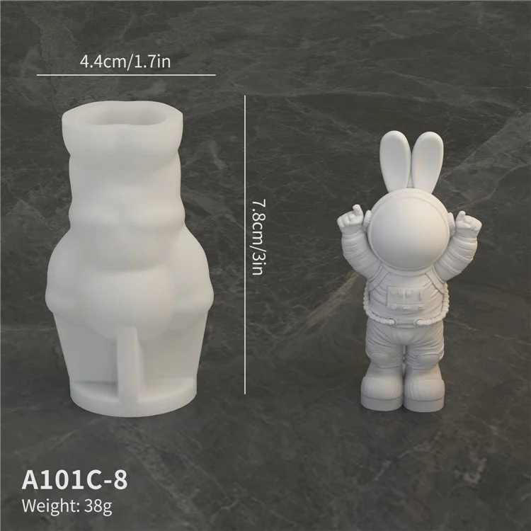 A101C- 8 Space Rabbit Form DIY Silikon Fondant Form Kuchen Dekoration Tool (BPA-frei, Keine FDA)