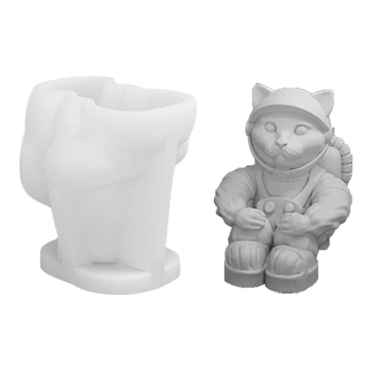 A101C-7 Space Cat Form DIY Silikon Fondantform Backverzierung (BPA-frei, keine FDA-Zulassung)