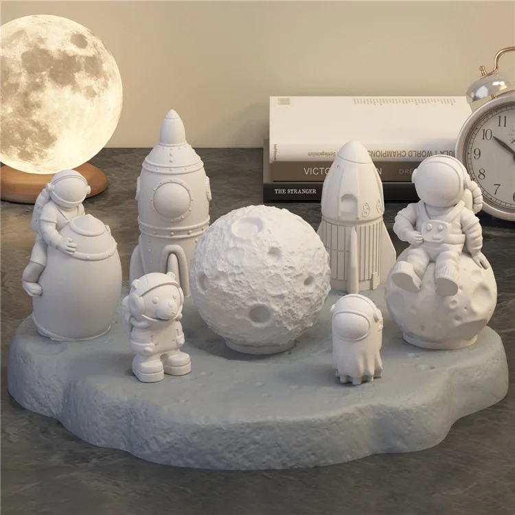 A101C-5 Planet Form DIY Silikon-Fondantform Backzubehör (BPA-frei, keine FDA-Zulassung)