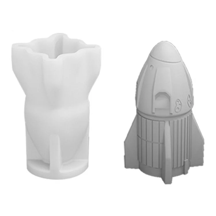 A101C-4 Raketenform Fondantform Weltraum-Thema Silikon DIY Kuchendekoration Werkzeug (BPA-frei, ohne FDA)