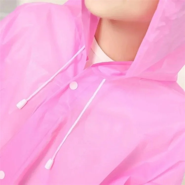 Outdoor Travel Kids EVA Raincoat Thicken Waterproof Children Poncho, 0.16mm Thickness - Rosa