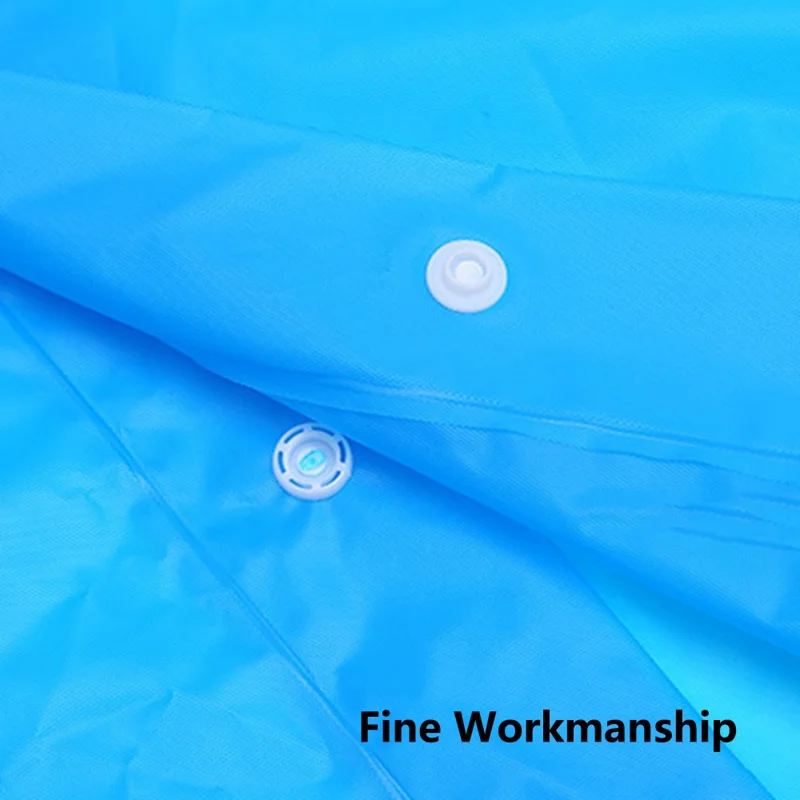 Breathable Ultra-Thin Adult EVA Raincoat Outdoor Waterproof Poncho, Wide Cuff - Dark Blue
