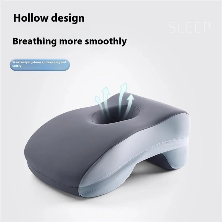 Soft Memory Foam Office Nap Pillow Sleeping Cushion with Breathable Hollow Design - Baby Blue