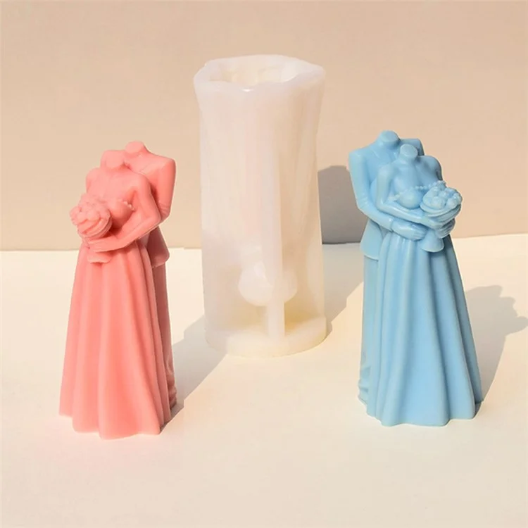 Silicone Candle Mold Couple Hugging Body Art Aromatherapy Candle Mould