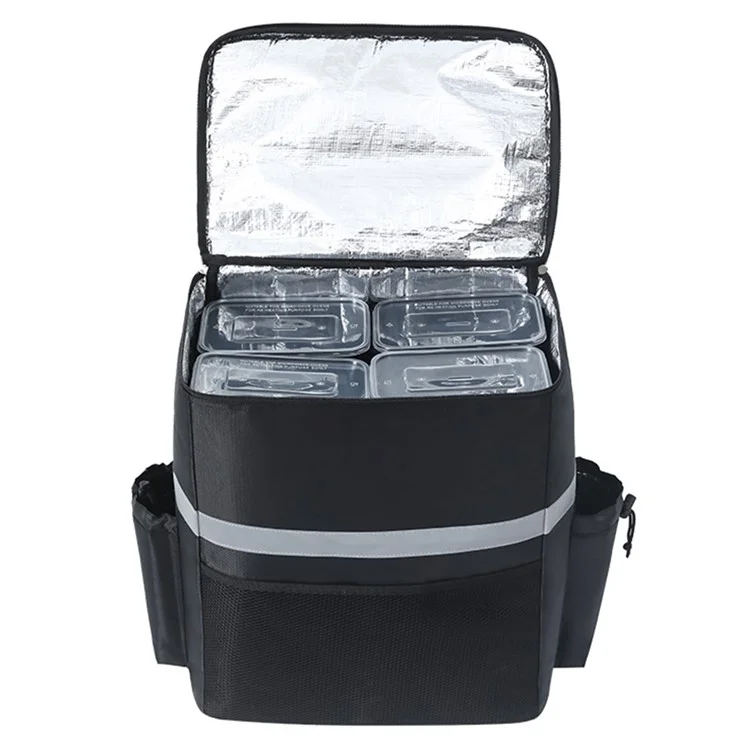 Food Delivery Backpack Insulated Takeaway Box Oxford Cloth Shoulders Bag for Catering, Restaurant