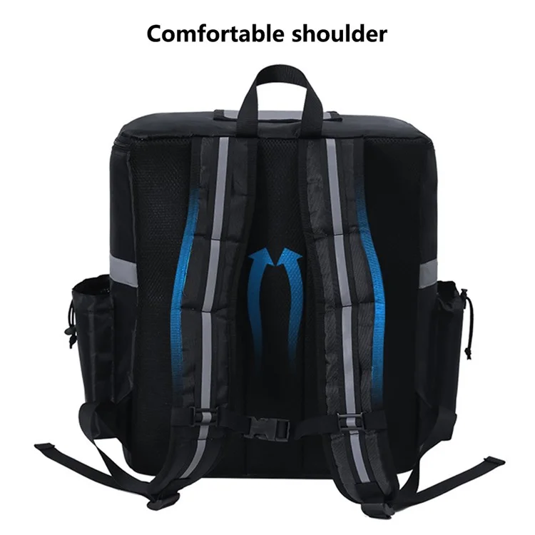 Food Delivery Backpack Insulated Takeaway Box Oxford Cloth Shoulders Bag for Catering, Restaurant