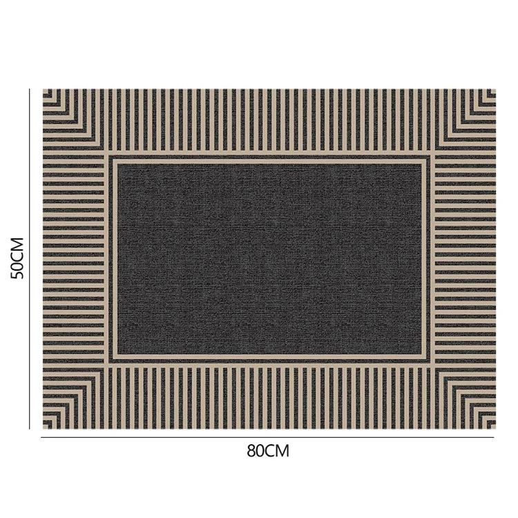 50x80cm Non-Slip Doormat Geometric Pattern Floor Rug Entrance Dustproof Carpet - Style C