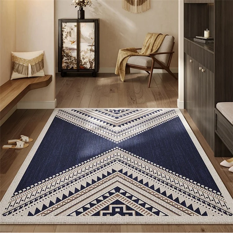 Tapis d'entrée de 50x80cm anti-poussière et antidérapant - Motif géométrique moderne - Style A