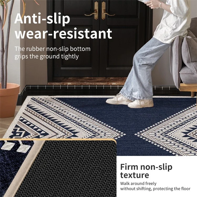 Tapis d'entrée de 50x80cm anti-poussière et antidérapant - Motif géométrique moderne - Style A