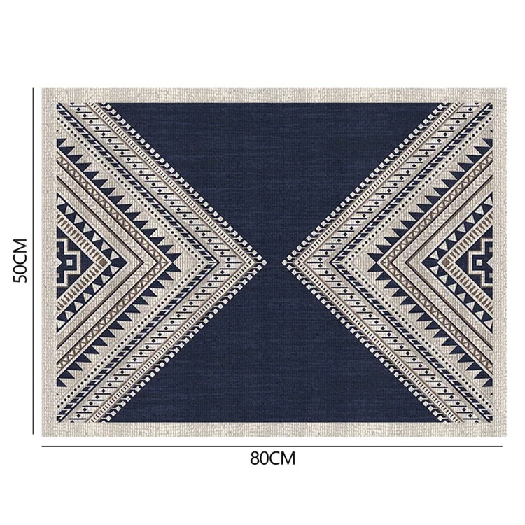 Tapis d'entrée de 50x80cm anti-poussière et antidérapant - Motif géométrique moderne - Style A