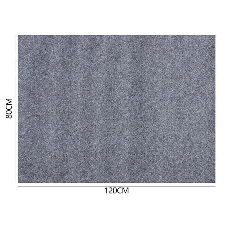 80x120cm Non-Slip Door Mat 8mm Thick Dust-Proof Water Absorbing Floor Rug - Striped Grey
