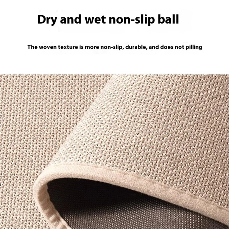 Tappeto da Bagno Antiscivolo in Texture Intrecciata da 50x80cm - Marrone