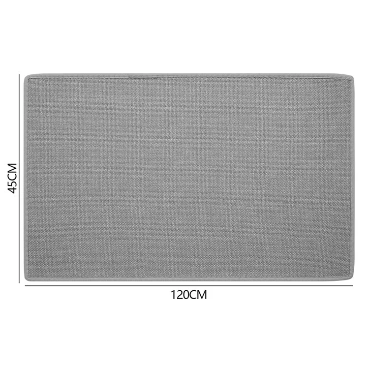 45x120cm Anti-Slip Water Absorbent Kitchen Floor Mat Oil-Proof Rectangular Door Mat - Grey