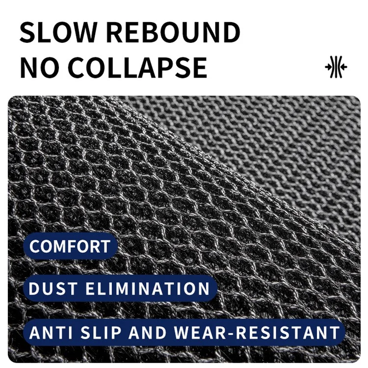 45x75cm Anti-Slip Entrance Door Mat Elastic Polyester Carpet for Entryway Floor Rug - Grey