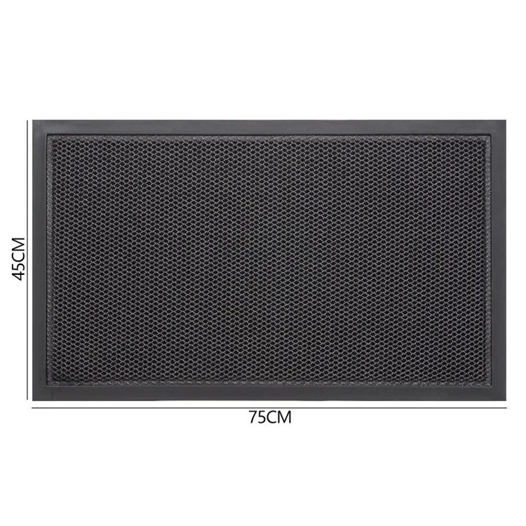 45x75cm Anti-Slip Entrance Door Mat Elastic Polyester Carpet for Entryway Floor Rug - Grey