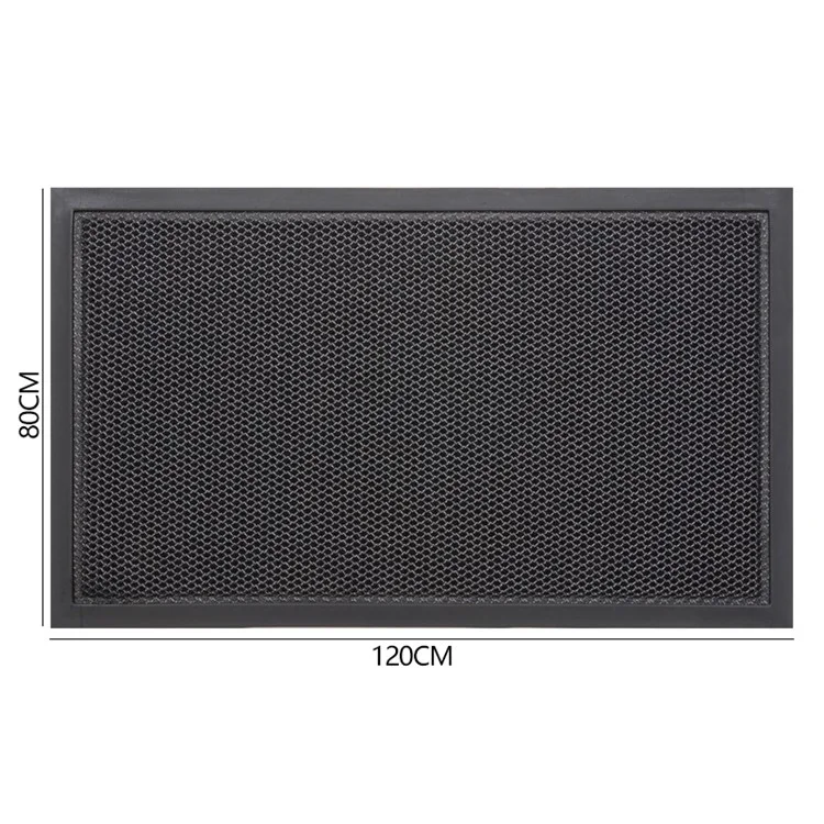 80x120cm Anti-Slip Entrance Door Mat Elastic Polyester Carpet for Entryway Floor Rug - Grey
