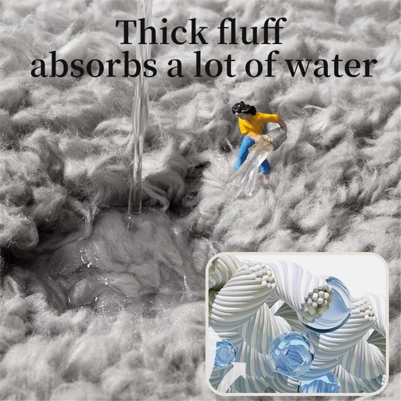 40x120cm Rectangular Bathroom Carpet Water Absorption Thicken Fleece Bathtub Mat Non-Slip Foot Mat - Green