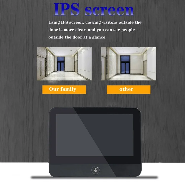 S52 4.3-inch WiFi Peephole Door Viewer Night Vision Motion Detection 1080P Door Camera