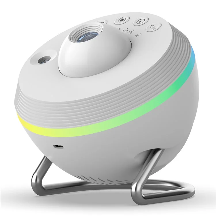 TKQ01 LED Projection Lamp 1 / 2H Timing Rotatable Space Ball Projector Meteor Galaxy Ceiling Night Light - White