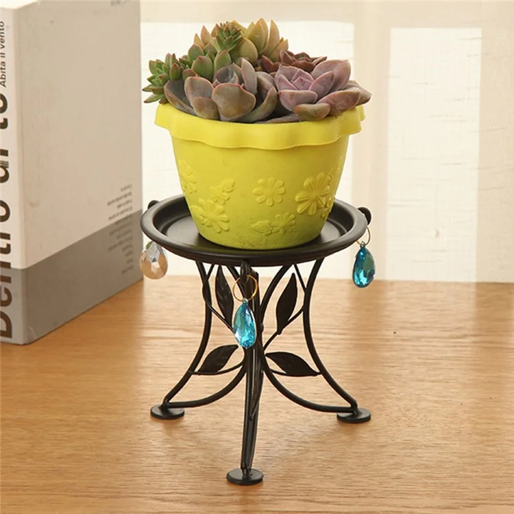 Дизайн листьев Iron Succulent Bonsai Planter Shelf Европейский Внутренний цветочный горшок Стенд