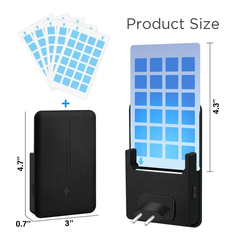 1803 Fly Tapper UV Attractant Catcher Fly Insect Trap Plug-In Mosquito Killer Gnat Moth Catcher, Plugue UE - Preto