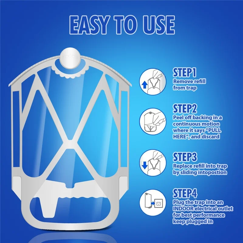 8pcs de Recarga de Trampa de Insectos Voladores Para Zevo M364 Luz de Enchufe de la Mosca de Fruta Interior de la Mosca Del Cartucho Set