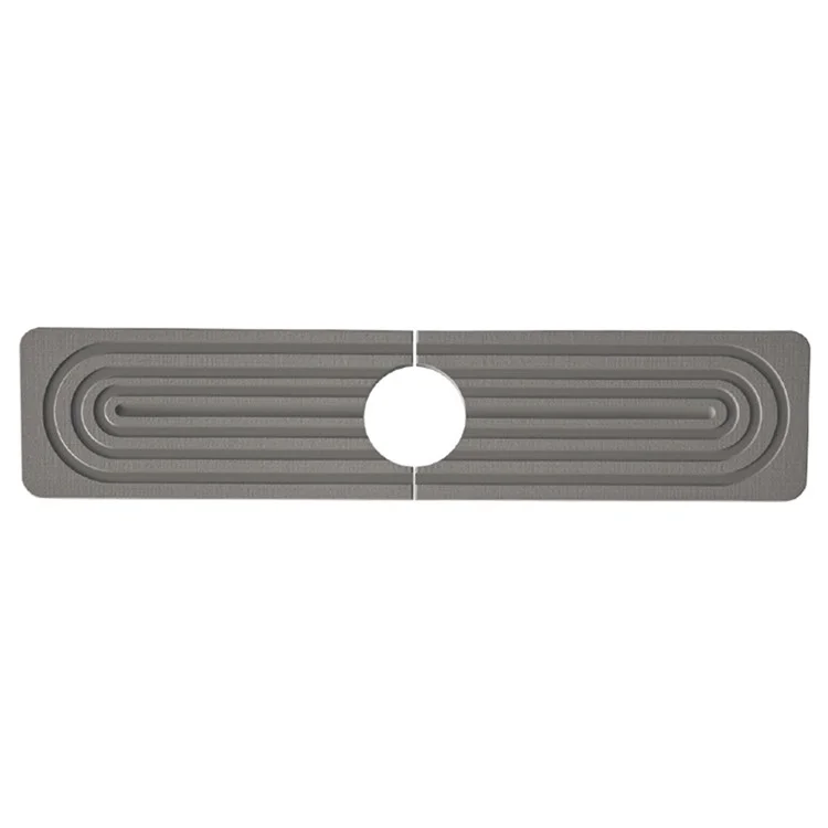 2 Stück / Set 60x10cm Super absorbierende Armaturenspritzschutz-Matte für Küchenspüle, schnell trocknend, dunkles Grau