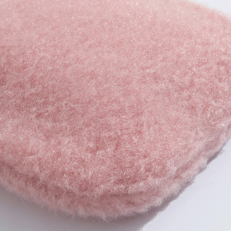 500ML Refillable Hot Water Bag Winter Hand Feet Warmer with Flower Pattern Fleece Cover - Purple
