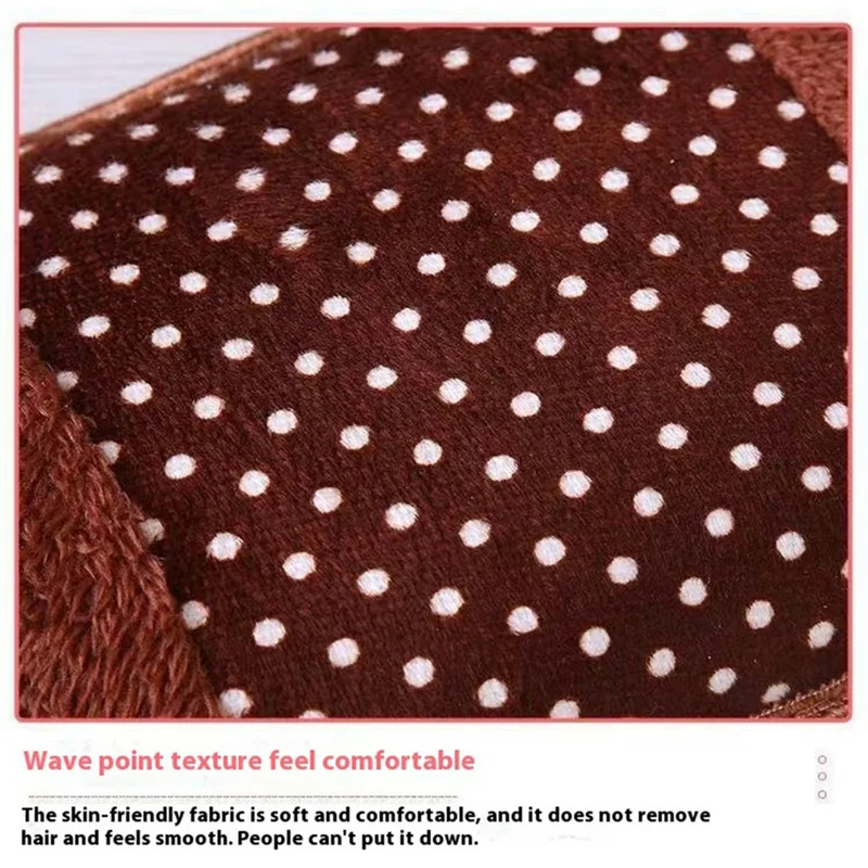 Explosion Proof Dots Pattern Hot Water Bag Soft Plush Rechargeable Winter Hand Warmer, EU Plug - Grey
