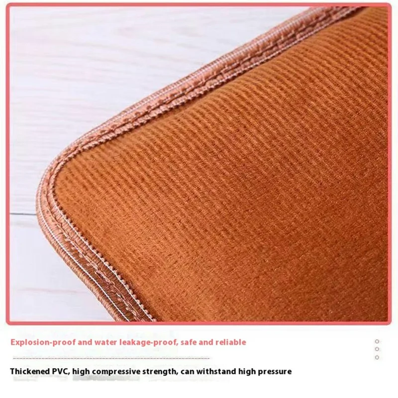 Explosion Proof Dots Pattern Hot Water Bag Soft Plush Rechargeable Winter Hand Warmer, EU Plug - Grey