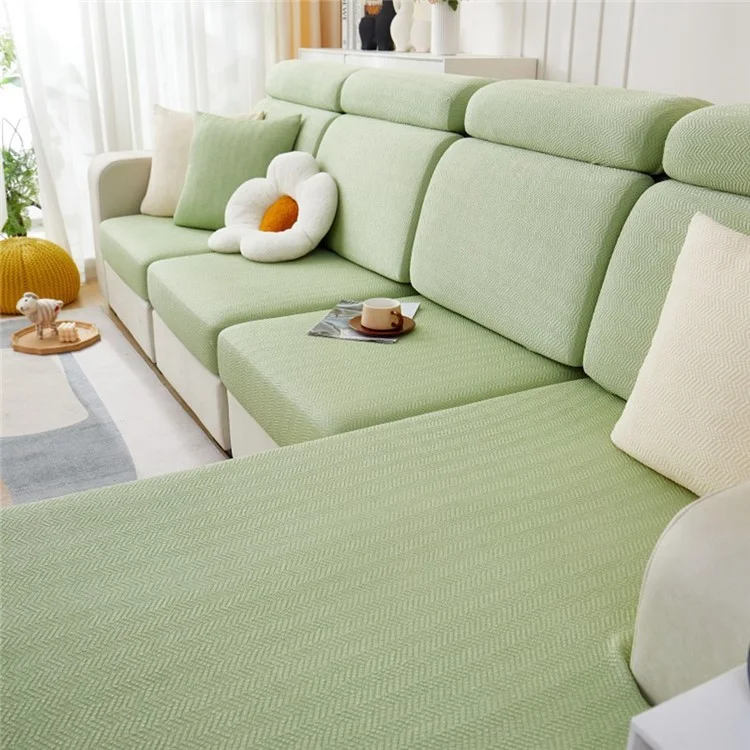 Summer Ice Silk Sofa Cover Stretchable Couch Slipcover Seat Cushion Home Furniture Protector, Size: XL - Green