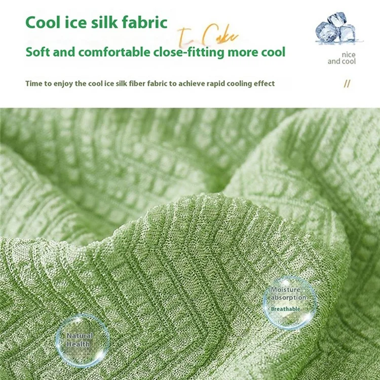 Summer Ice Silk Sofa Cover Stretchable Couch Slipcover Seat Cushion Home Furniture Protector, Size: XL - Green