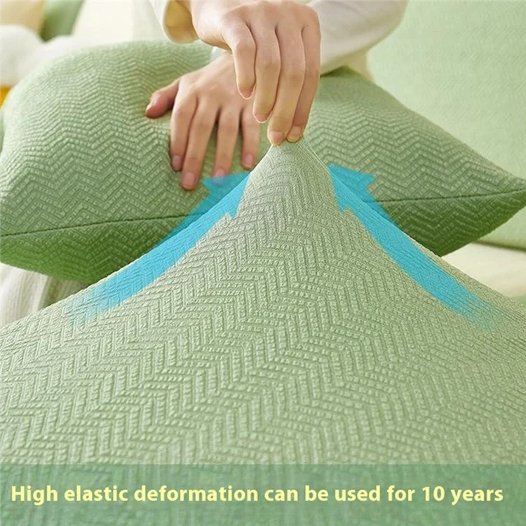 Summer Ice Silk Sofa Cover Stretchable Couch Slipcover Seat Cushion Home Furniture Protector, Size: XL - Green