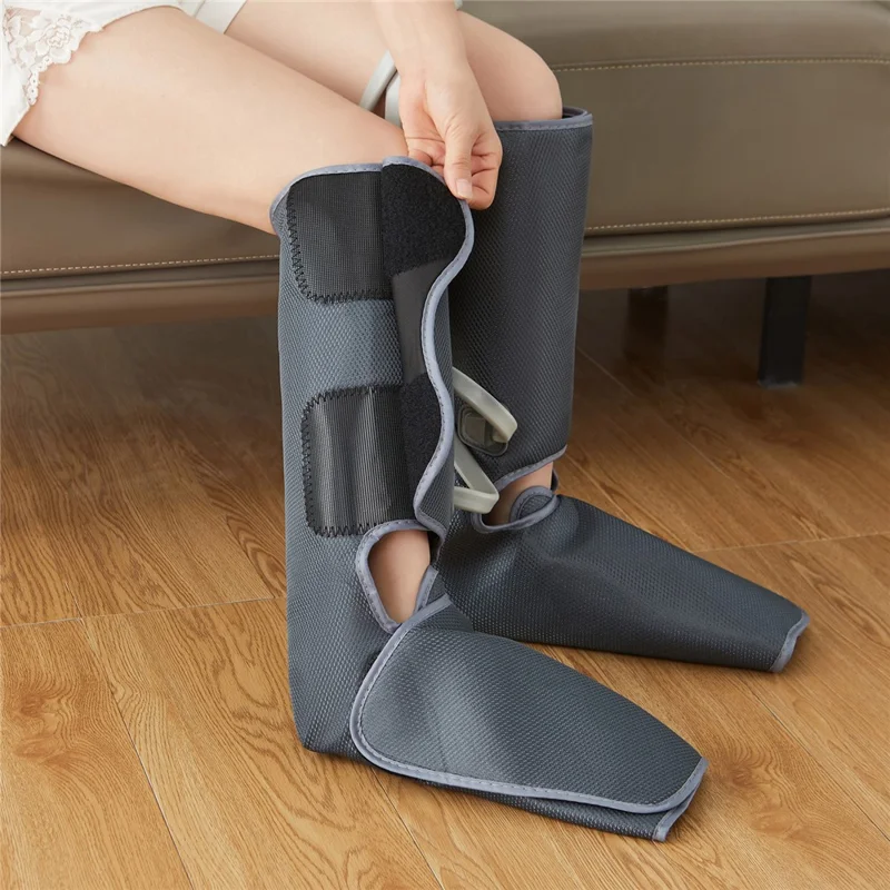 JB-706-02 2-section Air Compression Leg Massager Heat Therapy Calf and Foot Muscle Relaxation Device, EU Plug