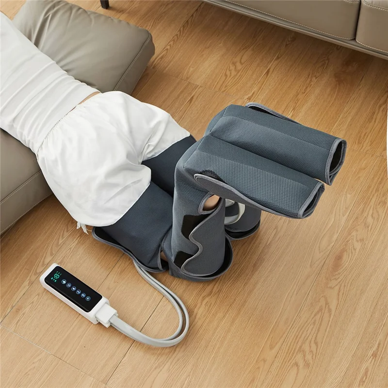 JB-706-03 3-section Air Compression Leg Massager Heat Therapy Muscle Relaxation Device for Thigh / Calf / Foot, EU Plug